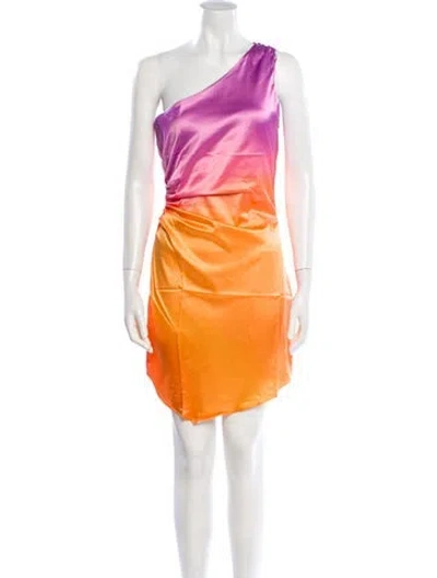 Pre-owned Baobab Colorblock Pattern Mini Dress W/ Tags In Orange