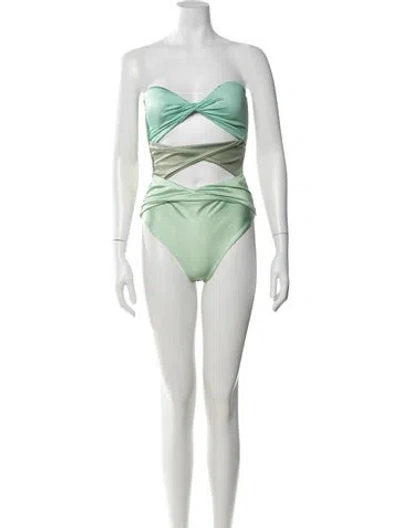 Pre-owned Baobab Colorblock Pattern One-piece W/ Tags In Green