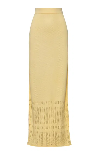 Baobab Corsica Knitted Skirt In Yellow