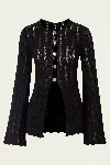 Baobab Corsica Sheer Knit Top In Black