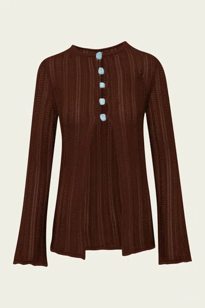 Baobab Corsica Top In Pecan In Brown