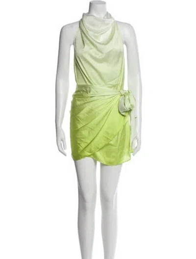 Pre-owned Baobab Cowl Neck Long Dress In Green