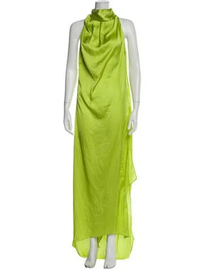 Pre-owned Baobab Cowl Neck Long Dress In Green