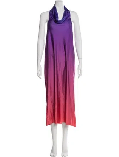 Pre-owned Baobab Cowl Neck Long Dress In Multi