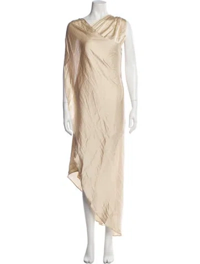 Pre-owned Baobab Cowl Neck Long Dress In Neutral