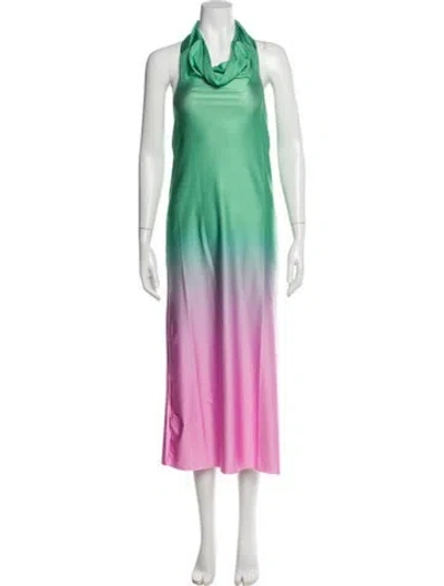 Pre-owned Baobab Cowl Neck Long Dress In Purple