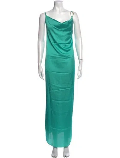 Pre-owned Baobab Cowl Neck Long Dress W/ Tags In Green