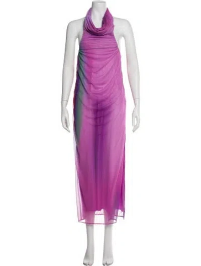 Pre-owned Baobab Cowl Neck Long Dress W/ Tags In Purple
