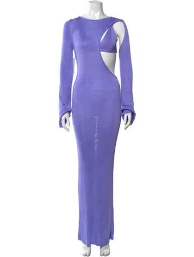 Pre-owned Baobab Crew Neck Long Dress In Purple