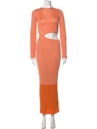 Pre-owned Baobab Crew Neck Long Dress W/ Tags In Orange