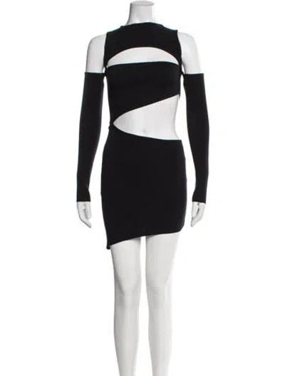 Pre-owned Baobab Crew Neck Mini Dress In Black
