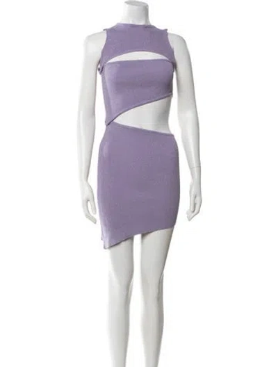 Pre-owned Baobab Crew Neck Mini Dress In Purple