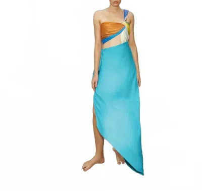 Baobab Cumbiana Maxi Dress In Blue/gold Ombre In Multi