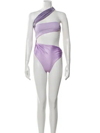 Pre-owned Baobab Cutout Accent One-piece In Purple