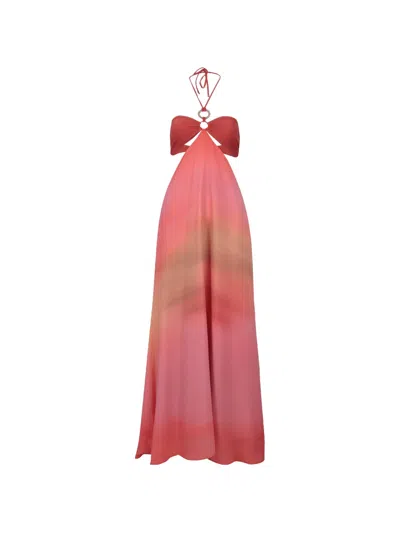 Baobab Cut-out Halterneck Maxi Dress In Black