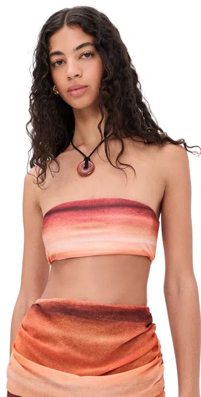 Baobab Galo Bandeau Bikini Top Tierra Inca In Brown