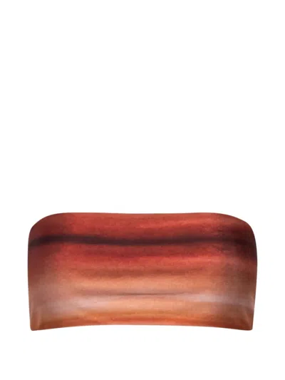 Baobab Galo Strapless Bikini Top In Orange