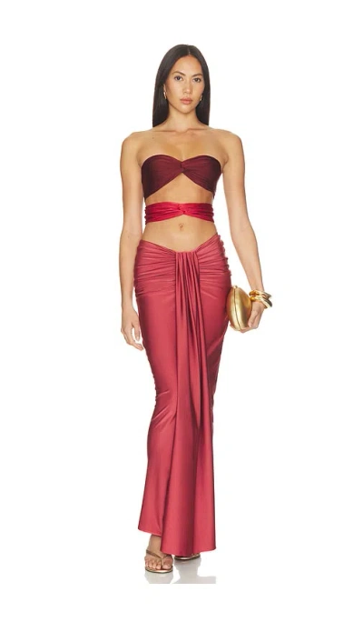 Baobab Giselle Maxi Dress In Red