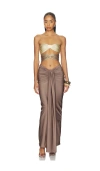 Baobab Giselle Maxi Dress In Brown