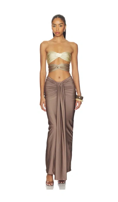 Baobab Giselle Maxi Dress In Brown
