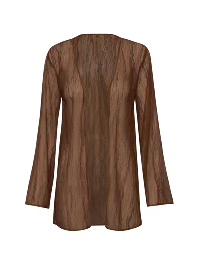 Baobab Gola Sheer Shirt In Brown