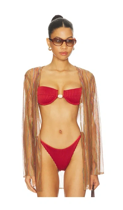 Baobab Gola Top In Red