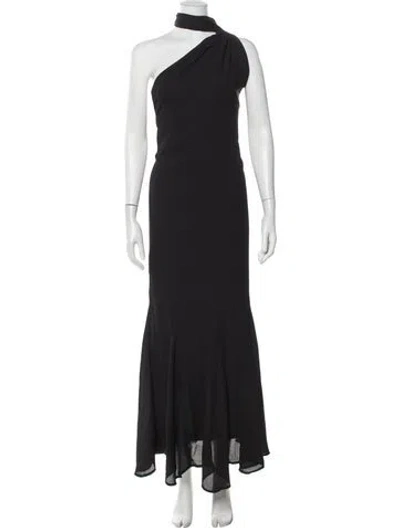 Pre-owned Baobab Halterneck Long Dress In Black
