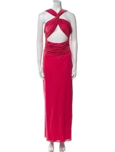 Pre-owned Baobab Halterneck Long Dress In Pink