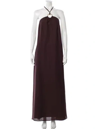 Pre-owned Baobab Halterneck Long Dress W/ Tags In Brown