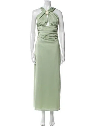 Pre-owned Baobab Halterneck Long Dress W/ Tags In Green