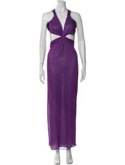 Pre-owned Baobab Halterneck Long Dress W/ Tags In Purple