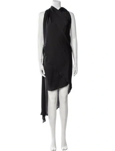 Pre-owned Baobab Halterneck Midi Length Dress In Black
