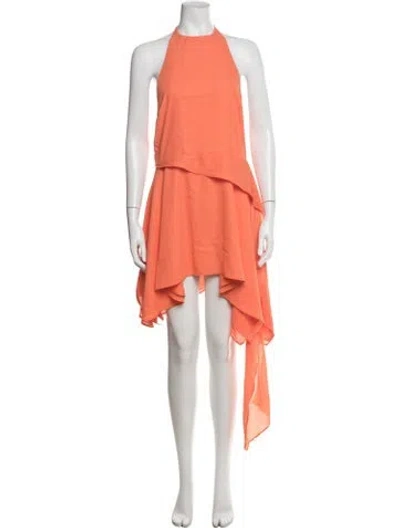 Pre-owned Baobab Halterneck Mini Dress In Orange