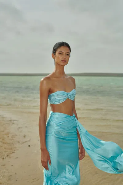 Baobab Jasmin Bikini Top In Blue