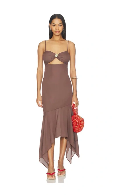 Baobab Josefina Maxi Dress In Brown