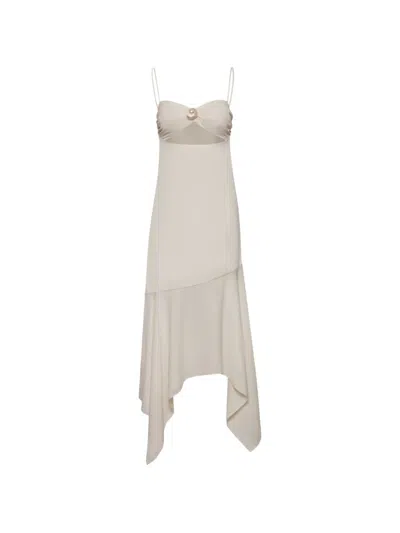 Baobab Josefina Maxi Shell-motif Cutout-design Dress In Gray