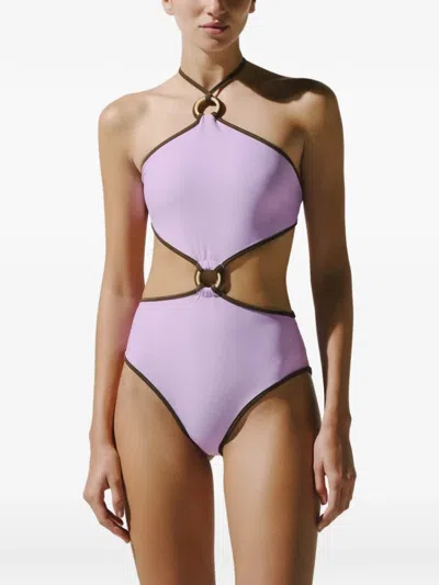 Baobab Kara Cutout Swimsuit In Orange
