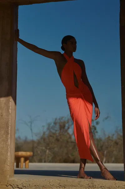 Baobab Kena Maxi Dress In Orange