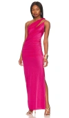 Baobab Women's La Danza Lia One-shoulder Gown In Fuchsia