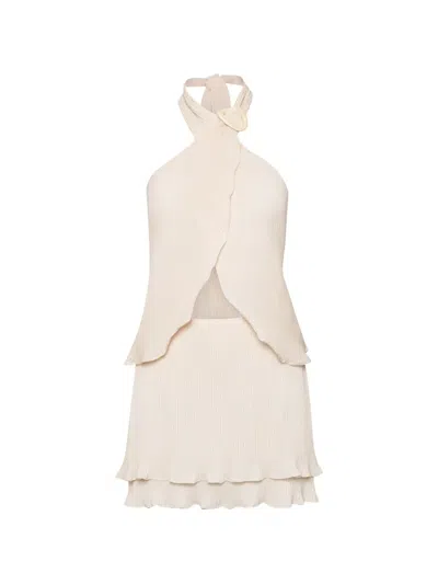 Baobab Lira Pleated Asymmetrical Blouse In White