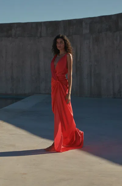 Baobab Liz Maxi Dress In Red