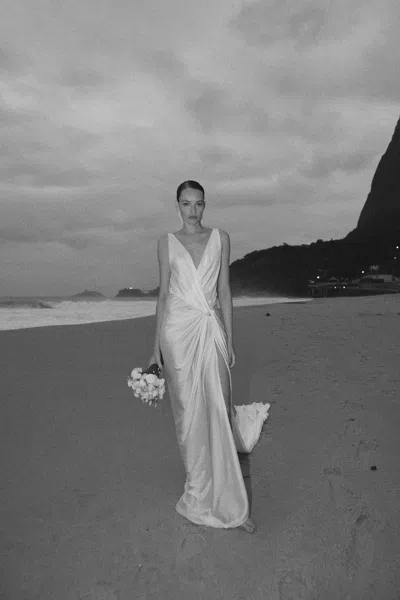 Baobab Liz Maxi Dress In Silver