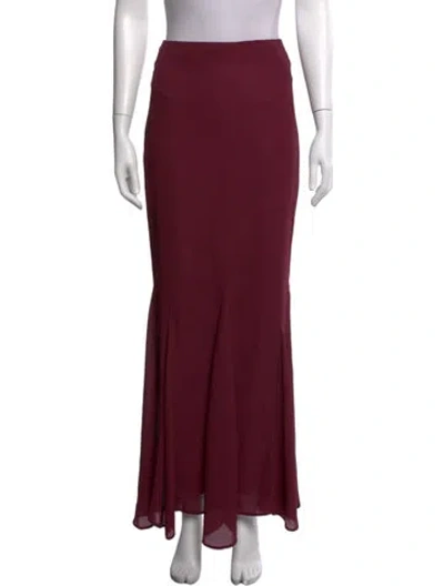 Pre-owned Baobab Long Skirt In Burgundy