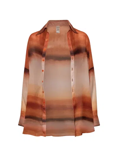 Baobab Long Sleeve Sheer Shirt In Multi