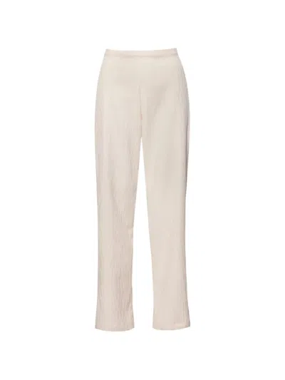 Baobab Louise Textured Flared Trousers In Neutral