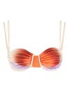 Baobab Lua Twisted Rope-strap Bikini Top In Orange