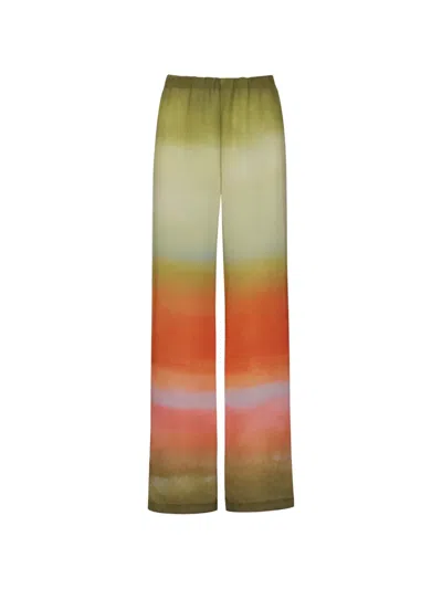 Baobab Weite Hose Mit Elastischem Bund In Green