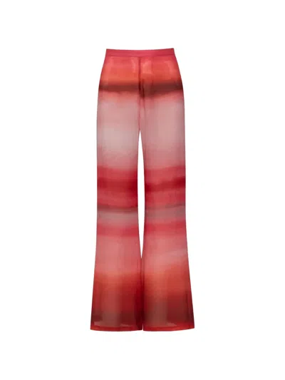 Baobab Lulu High-rise Palazzo Pants In Red