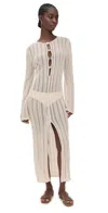 Baobab Mamu Button-detailed Maxi Dress In Neutral