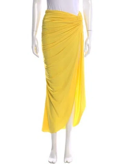 Pre-owned Baobab Midi Length Skirt In Yellow